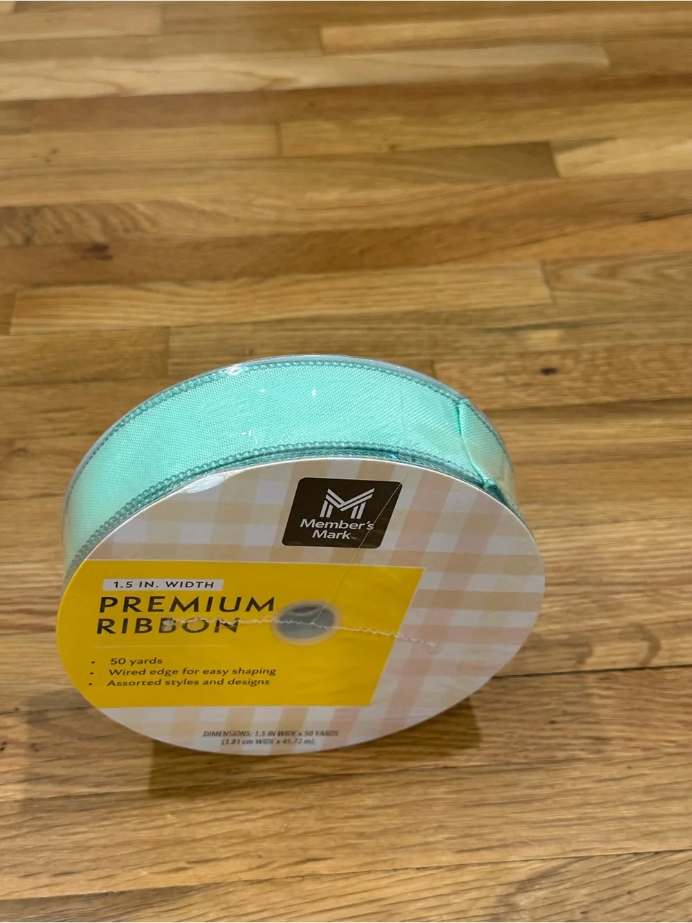 Mint Green Premium Wired Ribbon - 1.5 in X 50 Yards *NEW